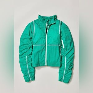 Free People Movement Great Escape Run Windbreaker Green NWT